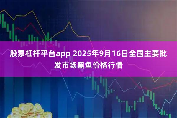 股票杠杆平台app 2025年9月16日全国主要批发市场黑鱼价格行情
