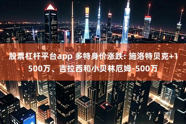 股票杠杆平台app 多特身价涨跌: 施洛特贝克+1500万、吉拉西和小贝林厄姆-500万